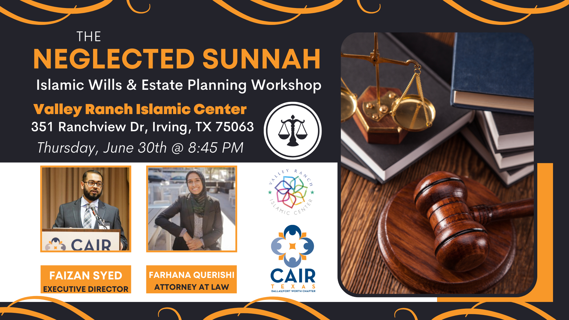 The Neglected Sunnah: Islamic Wills Workshop at Valley Ranch Islamic Center